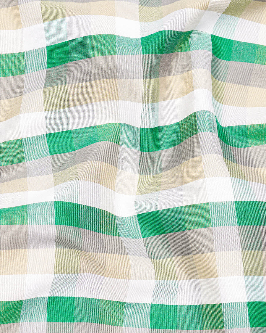 Janna Beige and Greenish Plaid Twill Textured Premium Cotton Shirt 7147-CP-38,7147-CP-H-38,7147-CP-39,7147-CP-H-39,7147-CP-40,7147-CP-H-40,7147-CP-42,7147-CP-H-42,7147-CP-44,7147-CP-H-44,7147-CP-46,7147-CP-H-46,7147-CP-48,7147-CP-H-48,7147-CP-50,7147-CP-H-50,7147-CP-52,7147-CP-H-52