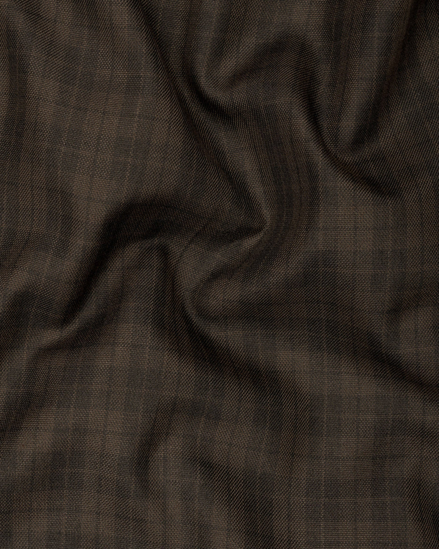 Armadillo Brown Plaid Double-breasted Blazer