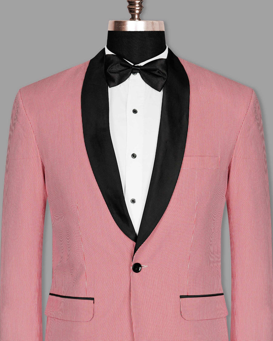 Light Red micro Houndstooth Tuxedo Blazer BL949-BKL-44, BL949-BKL-56, BL949-BKL-46, BL949-BKL-36, BL949-BKL-52, BL949-BKL-54, BL949-BKL-50, BL949-BKL-42, BL949-BKL-38, BL949-BKL-48, BL949-BKL-58, BL949-BKL-60, BL949-BKL-40