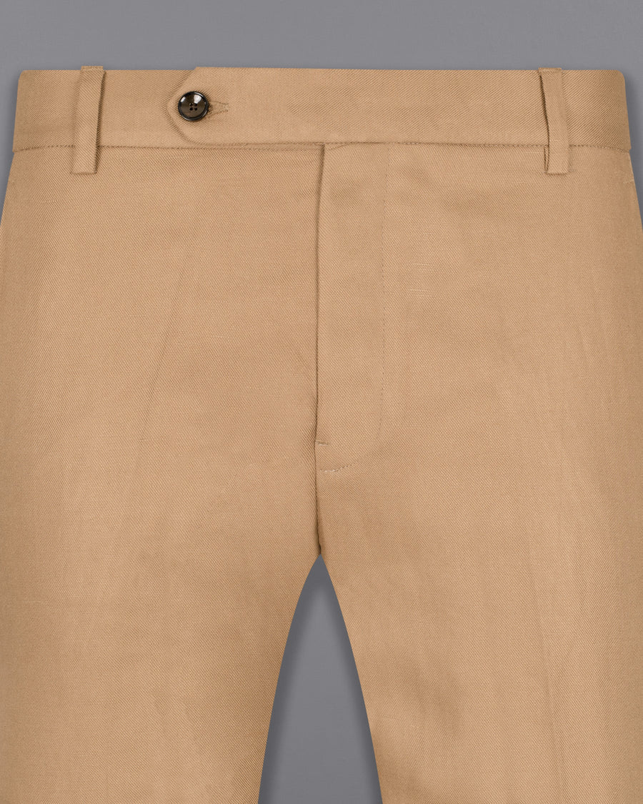 Pale Taupe Luxurious Linen Pant