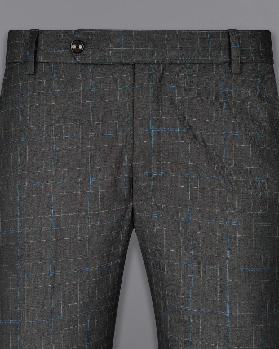 Cape Cod Gray Super fine Checkered Wool Rich Pant T1603-28, T1603-30, T1603-32, T1603-34, T1603-36, T1603-38, T1603-40, T1603-42, T1603-44