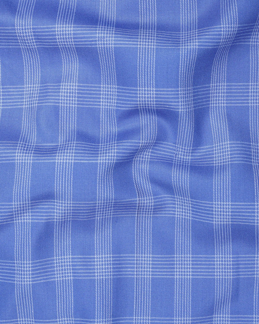 Glaucous Blue Plaid Pant