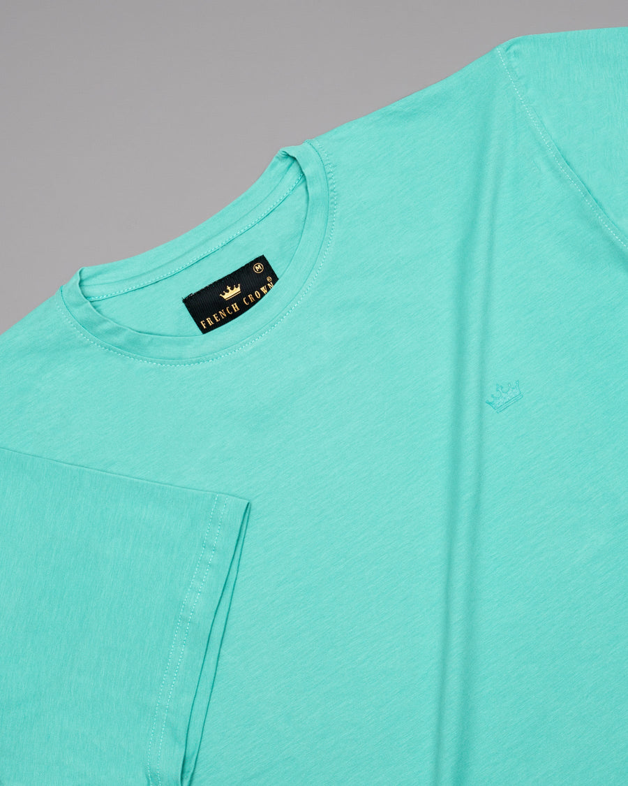 Scuba Blue Super Soft Premium Organic Cotton T-shirt TS025-S, TS025-M, TS025-L, TS025-XL, TS025-XXL