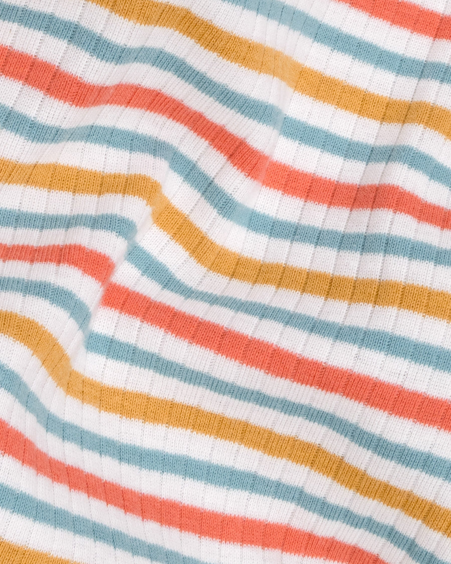 Bright White with Multicolor Striped Dobby Textured Super Soft Premium Cotton T-Shirt TS523-S, TS523-M, TS523-L, TS523-XL, TS523-XXL
