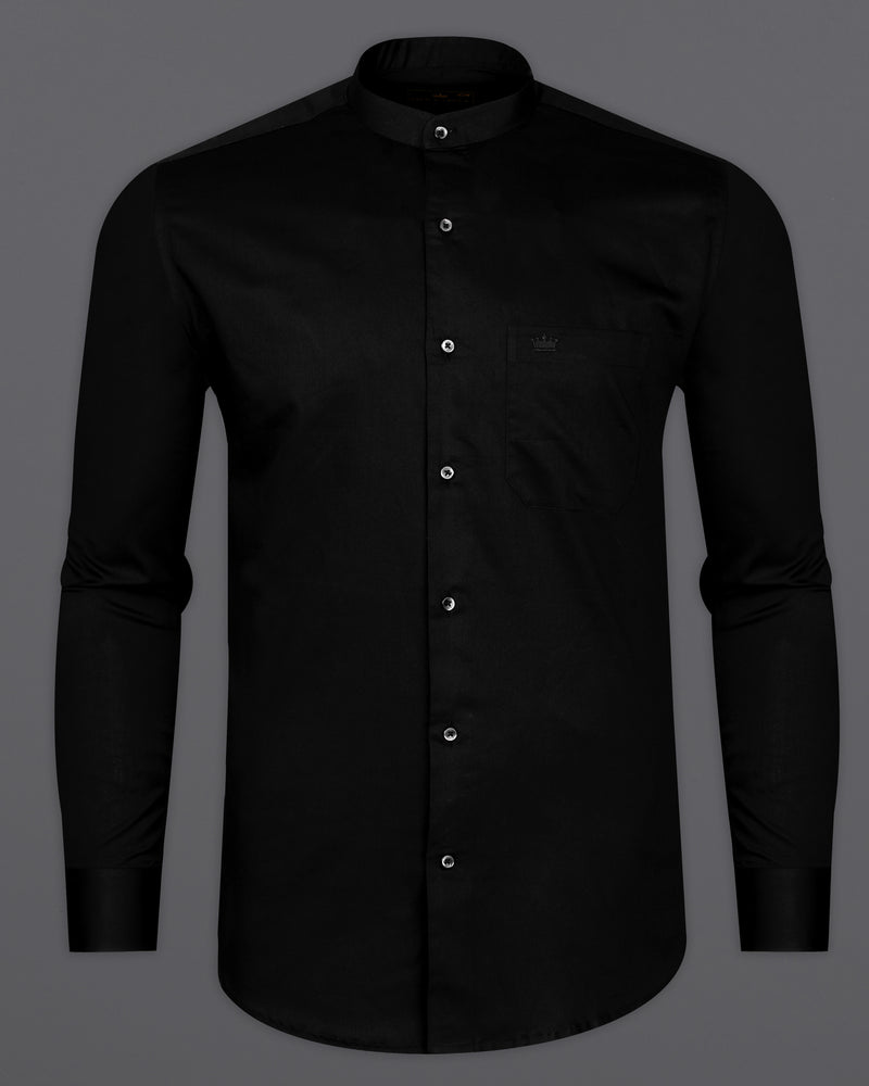 Jade Black Luxurious Linen Shirt