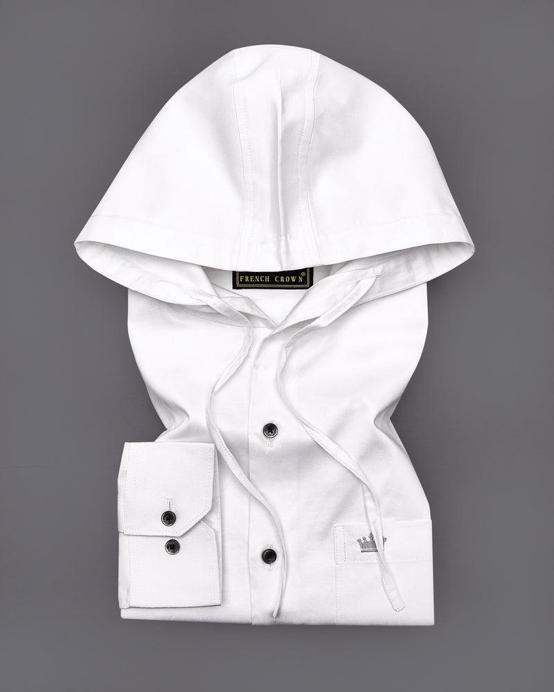 Bright White Super Soft Giza Cotton Hoodie SHIRT