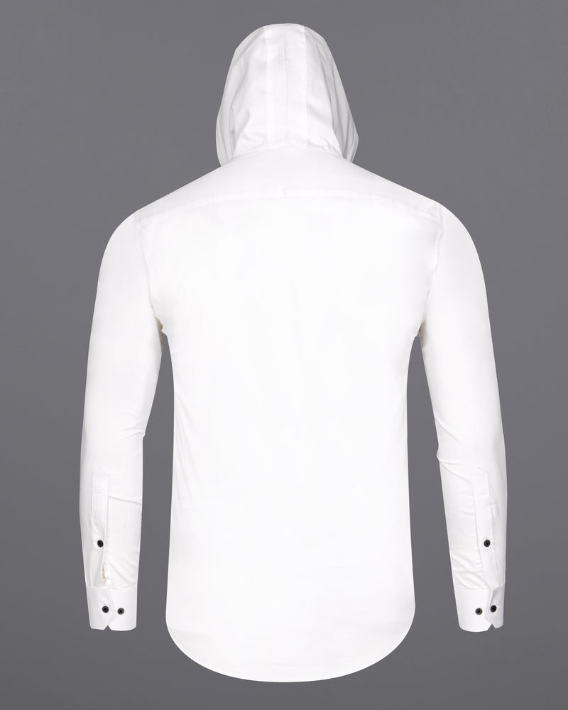 Bright White Super Soft Giza Cotton Hoodie SHIRT