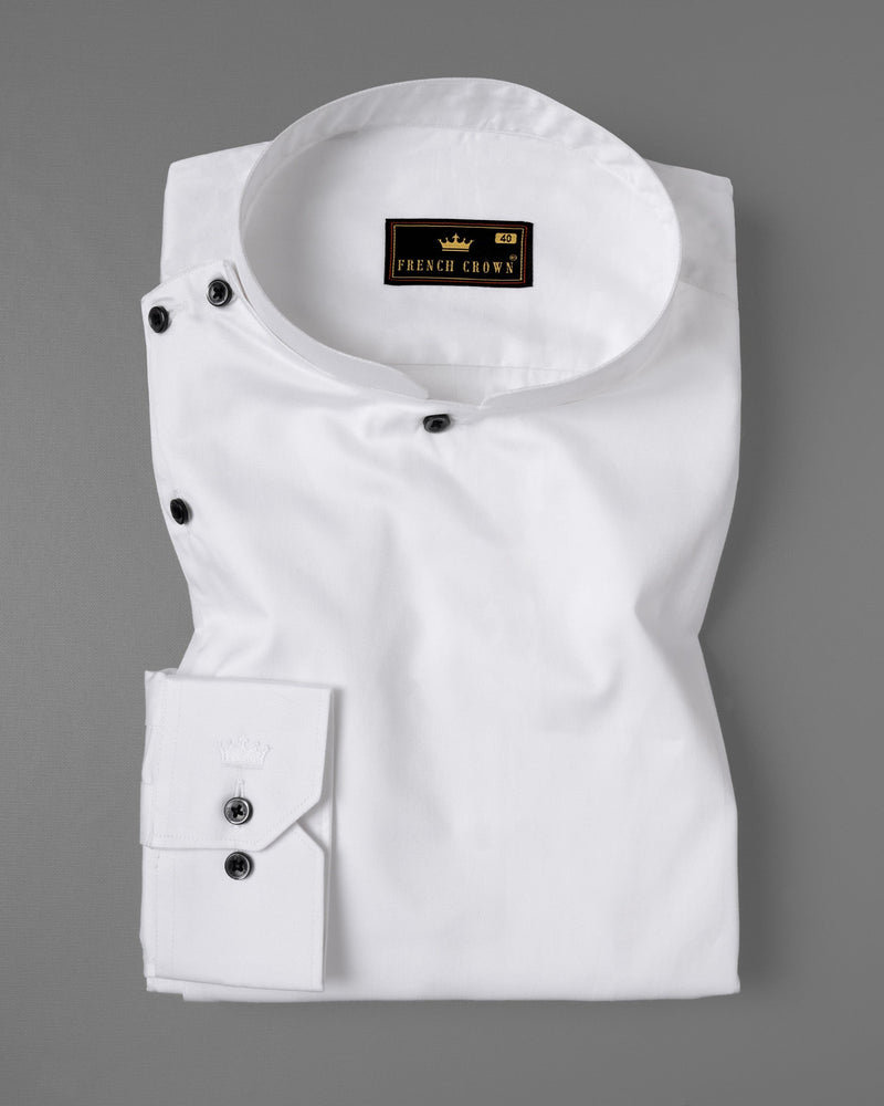 Bright White Cross Buttoned Bandhgala Super Soft Premium Cotton Shirt 5024-BLK-P58-38,5024-BLK-P58-H-38,5024-BLK-P58-39,5024-BLK-P58-H-39,5024-BLK-P58-40,5024-BLK-P58-H-40,5024-BLK-P58-42,5024-BLK-P58-H-42,5024-BLK-P58-44,5024-BLK-P58-H-44,5024-BLK-P58-46,5024-BLK-P58-H-46,5024-BLK-P58-48,5024-BLK-P58-H-48,5024-BLK-P58-50,5024-BLK-P58-H-50,5024-BLK-P58-52,5024-BLK-P58-H-52