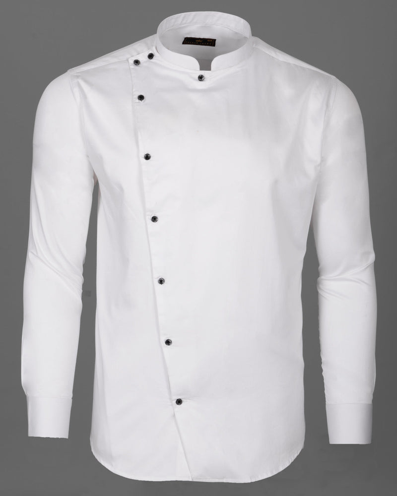 Bright White Cross Buttoned Bandhgala Super Soft Premium Cotton Shirt 5024-BLK-P58-38,5024-BLK-P58-H-38,5024-BLK-P58-39,5024-BLK-P58-H-39,5024-BLK-P58-40,5024-BLK-P58-H-40,5024-BLK-P58-42,5024-BLK-P58-H-42,5024-BLK-P58-44,5024-BLK-P58-H-44,5024-BLK-P58-46,5024-BLK-P58-H-46,5024-BLK-P58-48,5024-BLK-P58-H-48,5024-BLK-P58-50,5024-BLK-P58-H-50,5024-BLK-P58-52,5024-BLK-P58-H-52