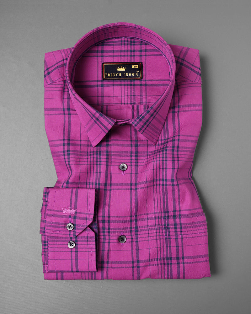 Mulberry Pink Plaid Premium Cotton Shirt 5136-BLK-38, 5136-BLK-H-38, 5136-BLK-39, 5136-BLK-H-39, 5136-BLK-40, 5136-BLK-H-40, 5136-BLK-42, 5136-BLK-H-42, 5136-BLK-44, 5136-BLK-H-44, 5136-BLK-46, 5136-BLK-H-46, 5136-BLK-48, 5136-BLK-H-48, 5136-BLK-50, 5136-BLK-H-50, 5136-BLK-52, 5136-BLK-H-52