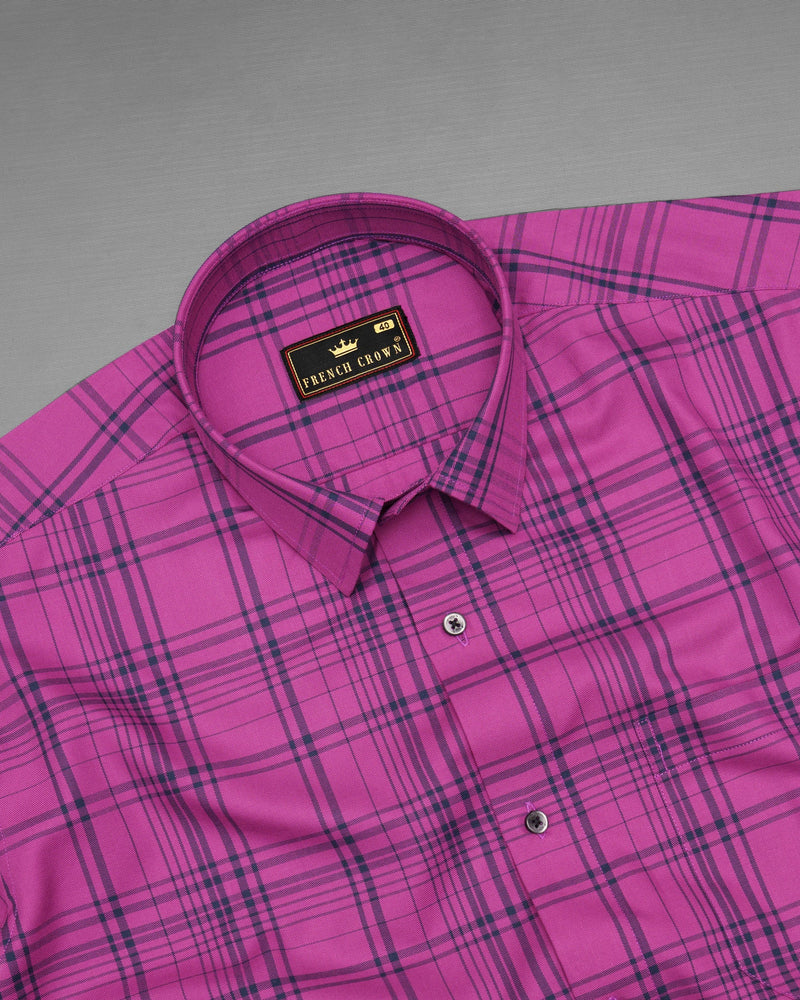 Mulberry Pink Plaid Premium Cotton Shirt 5136-BLK-38, 5136-BLK-H-38, 5136-BLK-39, 5136-BLK-H-39, 5136-BLK-40, 5136-BLK-H-40, 5136-BLK-42, 5136-BLK-H-42, 5136-BLK-44, 5136-BLK-H-44, 5136-BLK-46, 5136-BLK-H-46, 5136-BLK-48, 5136-BLK-H-48, 5136-BLK-50, 5136-BLK-H-50, 5136-BLK-52, 5136-BLK-H-52