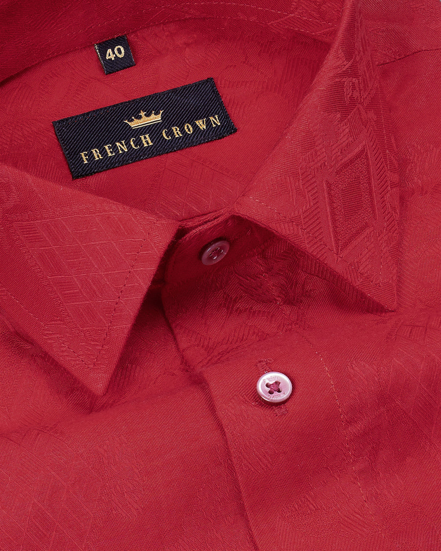Shiraz Red Jacquard decorated flowers Textured Premium Giza Cotton Shirt 5210-MN-38, 5210-MN-H-38, 5210-MN-39, 5210-MN-H-39, 5210-MN-40, 5210-MN-H-40, 5210-MN-42, 5210-MN-H-42, 5210-MN-44, 5210-MN-H-44, 5210-MN-46, 5210-MN-H-46, 5210-MN-48, 5210-MN-H-48, 5210-MN-50, 5210-MN-H-50, 5210-MN-52, 5210-MN-H-52