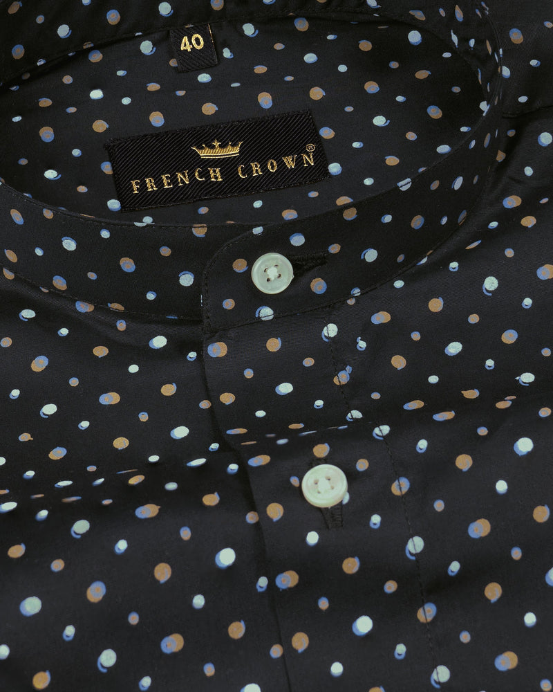 Jade Black Dots Printed Premium Cotton Shirt 5257-M-38, 5257-M-H-38, 5257-M-39, 5257-M-H-39, 5257-M-40, 5257-M-H-40, 5257-M-42, 5257-M-H-42, 5257-M-44, 5257-M-H-44, 5257-M-46, 5257-M-H-46, 5257-M-48, 5257-M-H-48, 5257-M-50, 5257-M-H-50, 5257-M-52, 5257-M-H-52