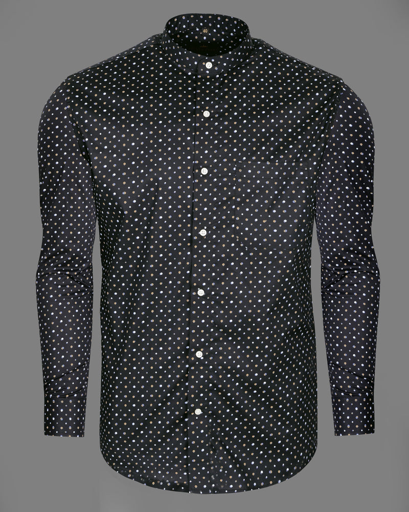 Jade Black Dots Printed Premium Cotton Shirt 5257-M-38, 5257-M-H-38, 5257-M-39, 5257-M-H-39, 5257-M-40, 5257-M-H-40, 5257-M-42, 5257-M-H-42, 5257-M-44, 5257-M-H-44, 5257-M-46, 5257-M-H-46, 5257-M-48, 5257-M-H-48, 5257-M-50, 5257-M-H-50, 5257-M-52, 5257-M-H-52