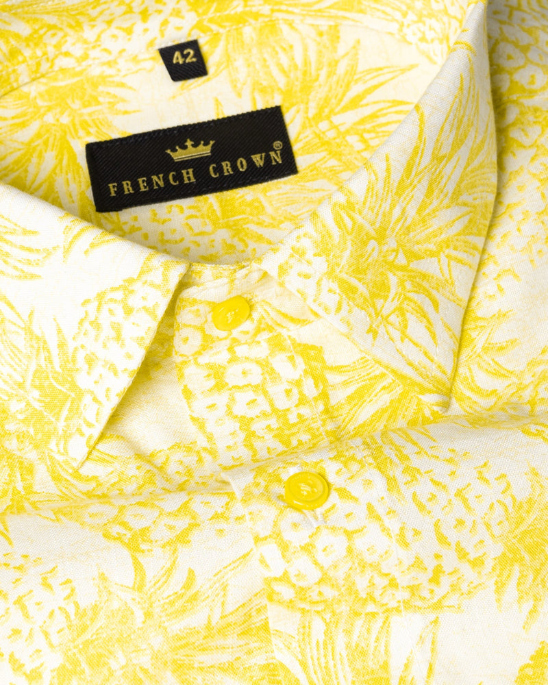 Bright Sun Pineapple Printed Premium Tencel Shirt 5305-YL-38, 5305-YL-H-38, 5305-YL-39, 5305-YL-H-39, 5305-YL-40, 5305-YL-H-40, 5305-YL-42, 5305-YL-H-42, 5305-YL-44, 5305-YL-H-44, 5305-YL-46, 5305-YL-H-46, 5305-YL-48, 5305-YL-H-48, 5305-YL-50, 5305-YL-H-50, 5305-YL-52, 5305-YL-H-52