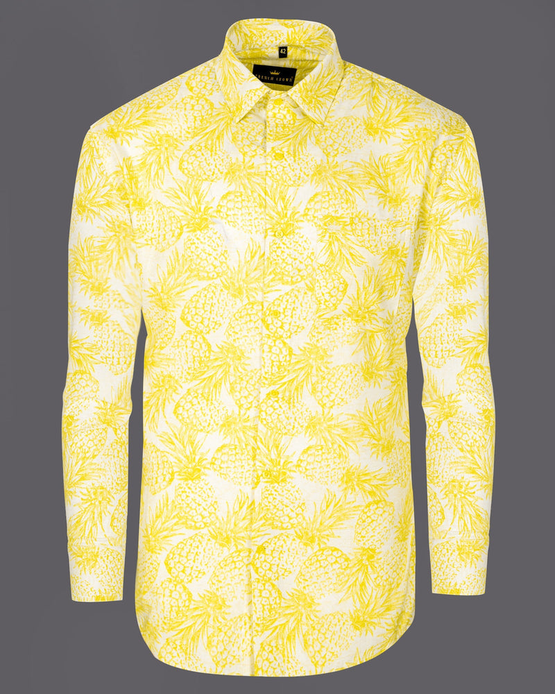 Bright Sun Pineapple Printed Premium Tencel Shirt 5305-YL-38, 5305-YL-H-38, 5305-YL-39, 5305-YL-H-39, 5305-YL-40, 5305-YL-H-40, 5305-YL-42, 5305-YL-H-42, 5305-YL-44, 5305-YL-H-44, 5305-YL-46, 5305-YL-H-46, 5305-YL-48, 5305-YL-H-48, 5305-YL-50, 5305-YL-H-50, 5305-YL-52, 5305-YL-H-52