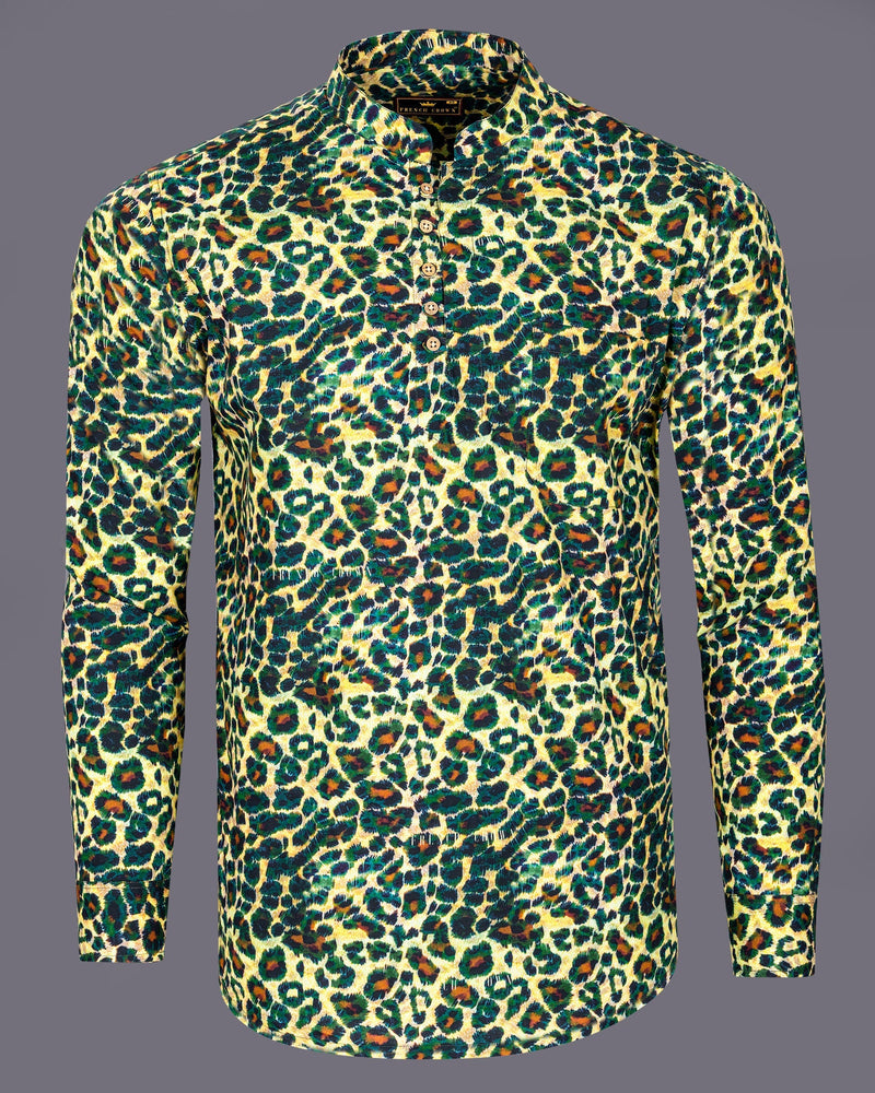 Cheetah Printed Premium Satin Kurta Shirt 5365-KS-38, 5365-KS-H-38, 5365-KS-39, 5365-KS-H-39, 5365-KS-40, 5365-KS-H-40, 5365-KS-42, 5365-KS-H-42, 5365-KS-44, 5365-KS-H-44, 5365-KS-46, 5365-KS-H-46, 5365-KS-48, 5365-KS-H-48, 5365-KS-50, 5365-KS-H-50, 5365-KS-52, 5365-KS-H-52