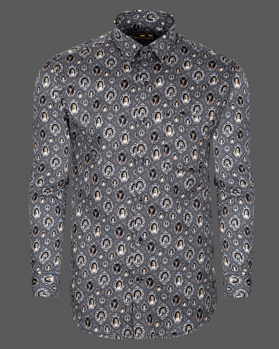 Jade Black Crowned Animals Printed Premium Cotton Shirt 5408-BLK-38, 5408-BLK-H-38, 5408-BLK-39, 5408-BLK-H-39, 5408-BLK-40, 5408-BLK-H-40, 5408-BLK-42, 5408-BLK-H-42, 5408-BLK-44, 5408-BLK-H-44, 5408-BLK-46, 5408-BLK-H-46, 5408-BLK-48, 5408-BLK-H-48, 5408-BLK-50, 5408-BLK-H-50, 5408-BLK-52, 5408-BLK-H-52