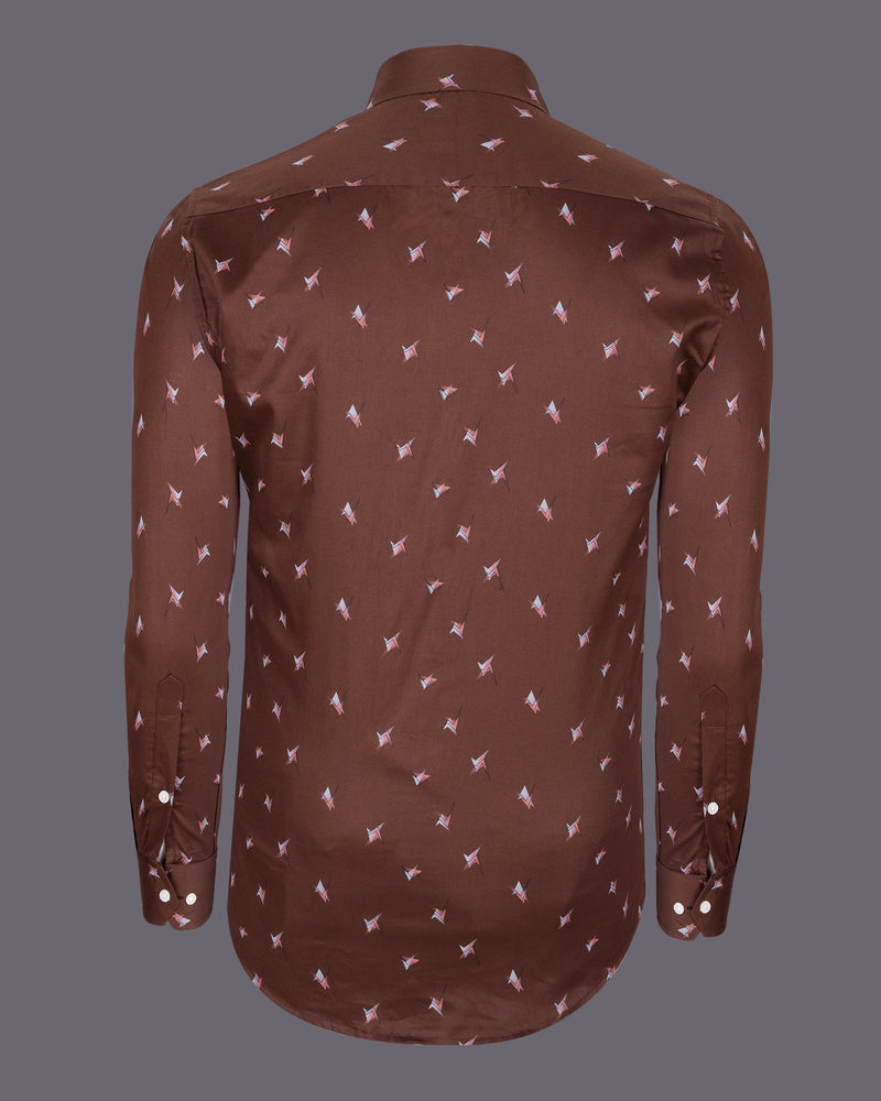 Ironstone Brown Printed Premium Satin Shirt 5420-38, 5420-H-38, 5420-39, 5420-H-39, 5420-40, 5420-H-40, 5420-42, 5420-H-42, 5420-44, 5420-H-44, 5420-46, 5420-H-46, 5420-48, 5420-H-48, 5420-50, 5420-H-50, 5420-52, 5420-H-52