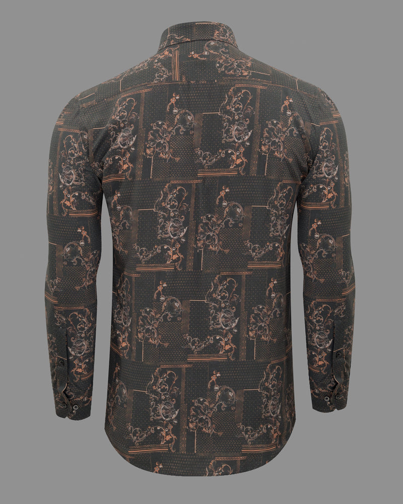 Gravel Grey Decorated Flowers Printed Premium Cotton Shirt 5470-BLK-38, 5470-BLK-H-38, 5470-BLK-39, 5470-BLK-H-39, 5470-BLK-40, 5470-BLK-H-40, 5470-BLK-42, 5470-BLK-H-42, 5470-BLK-44, 5470-BLK-H-44, 5470-BLK-46, 5470-BLK-H-46, 5470-BLK-48, 5470-BLK-H-48, 5470-BLK-50, 5470-BLK-H-50, 5470-BLK-52, 5470-BLK-H-52