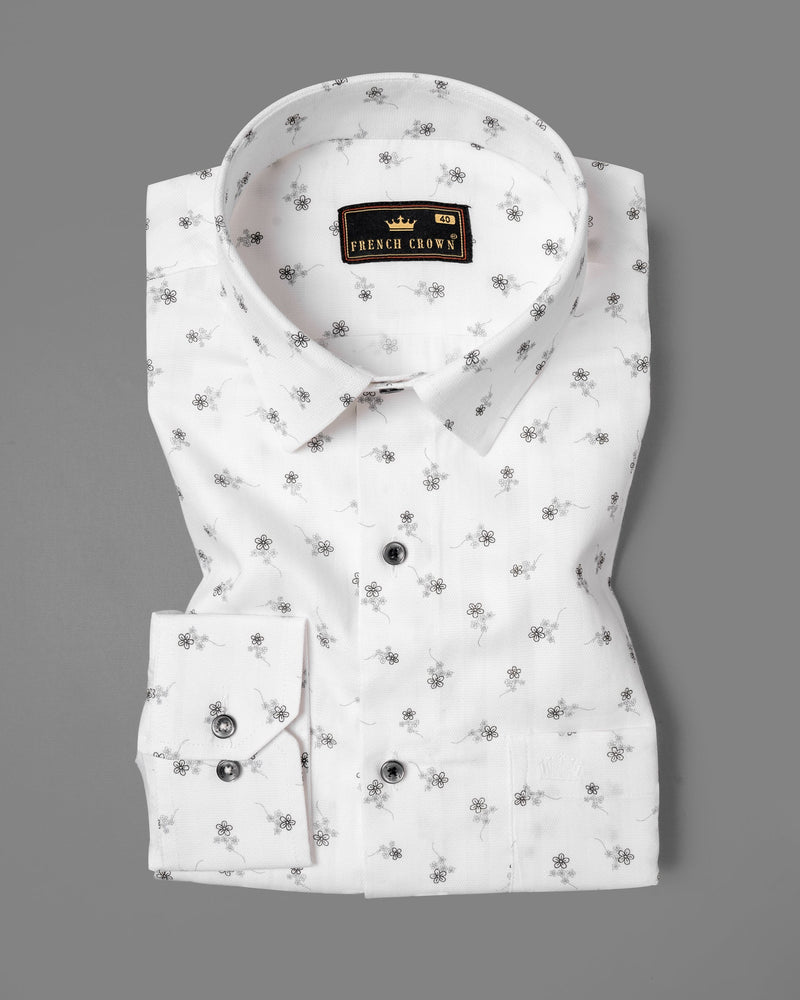 Bright White Floral Printed Dobby Textured Premium Giza Cotton Shirt 5527-BLK-38, 5527-BLK-H-38, 5527-BLK-39, 5527-BLK-H-39, 5527-BLK-40, 5527-BLK-H-40, 5527-BLK-42, 5527-BLK-H-42, 5527-BLK-44, 5527-BLK-H-44, 5527-BLK-46, 5527-BLK-H-46, 5527-BLK-48, 5527-BLK-H-48, 5527-BLK-50, 5527-BLK-H-50, 5527-BLK-52, 5527-BLK-H-52