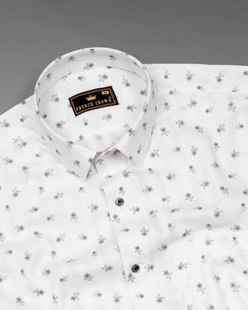 Bright White Floral Printed Dobby Textured Premium Giza Cotton Shirt 5527-BLK-38, 5527-BLK-H-38, 5527-BLK-39, 5527-BLK-H-39, 5527-BLK-40, 5527-BLK-H-40, 5527-BLK-42, 5527-BLK-H-42, 5527-BLK-44, 5527-BLK-H-44, 5527-BLK-46, 5527-BLK-H-46, 5527-BLK-48, 5527-BLK-H-48, 5527-BLK-50, 5527-BLK-H-50, 5527-BLK-52, 5527-BLK-H-52