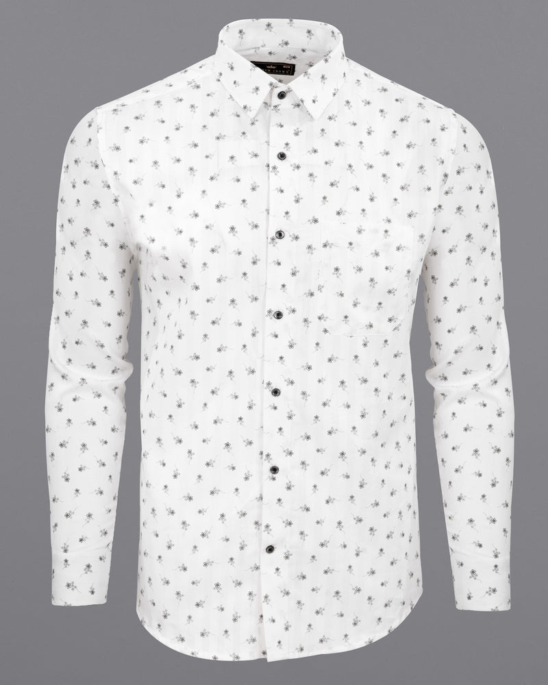 Bright White Floral Printed Dobby Textured Premium Giza Cotton Shirt 5527-BLK-38, 5527-BLK-H-38, 5527-BLK-39, 5527-BLK-H-39, 5527-BLK-40, 5527-BLK-H-40, 5527-BLK-42, 5527-BLK-H-42, 5527-BLK-44, 5527-BLK-H-44, 5527-BLK-46, 5527-BLK-H-46, 5527-BLK-48, 5527-BLK-H-48, 5527-BLK-50, 5527-BLK-H-50, 5527-BLK-52, 5527-BLK-H-52