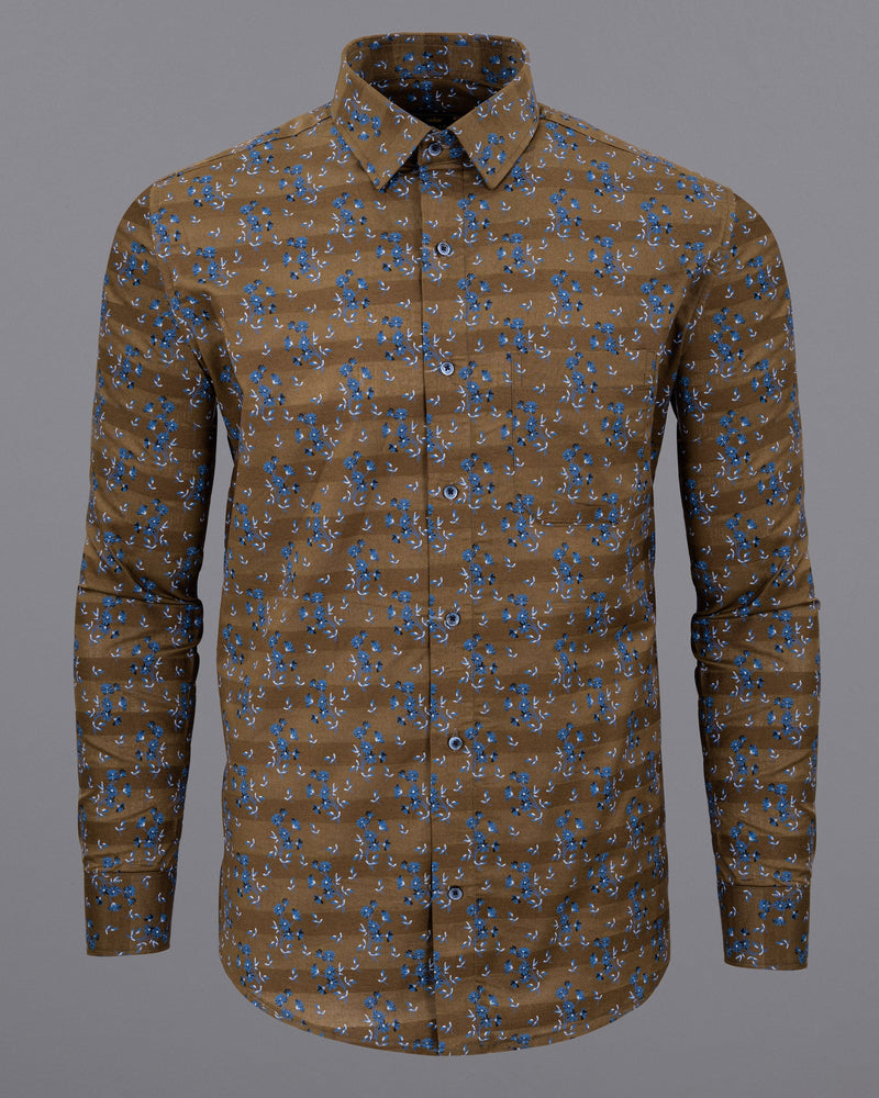 Leather Brown Floral Printed Dobby Textured Premium Giza Cotton Shirt 5529-BLE-38, 5529-BLE-H-38, 5529-BLE-39, 5529-BLE-H-39, 5529-BLE-40, 5529-BLE-H-40, 5529-BLE-42, 5529-BLE-H-42, 5529-BLE-44, 5529-BLE-H-44, 5529-BLE-46, 5529-BLE-H-46, 5529-BLE-48, 5529-BLE-H-48, 5529-BLE-50, 5529-BLE-H-50, 5529-BLE-52, 5529-BLE-H-52