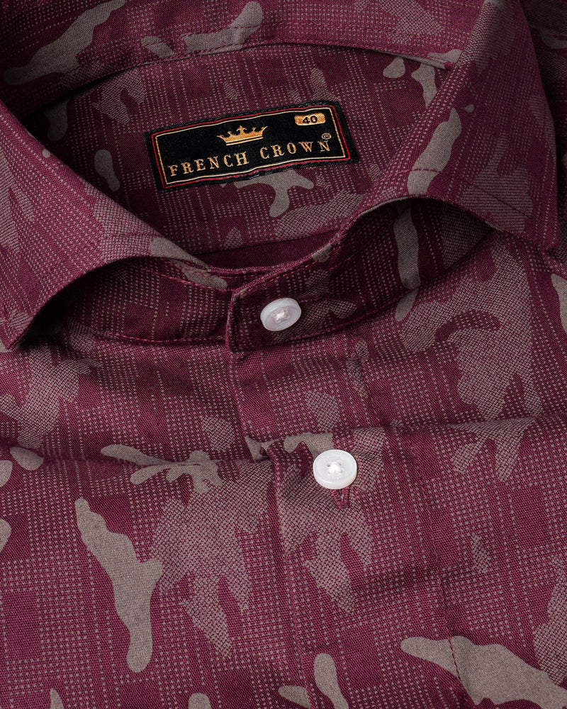 Wine Berry with Americano Camo Printed Royal Oxford Shirt 5547-CA-38, 5547-CA-H-38, 5547-CA-39, 5547-CA-H-39, 5547-CA-40, 5547-CA-H-40, 5547-CA-42, 5547-CA-H-42, 5547-CA-44, 5547-CA-H-44, 5547-CA-46, 5547-CA-H-46, 5547-CA-48, 5547-CA-H-48, 5547-CA-50, 5547-CA-H-50, 5547-CA-52, 5547-CA-H-52