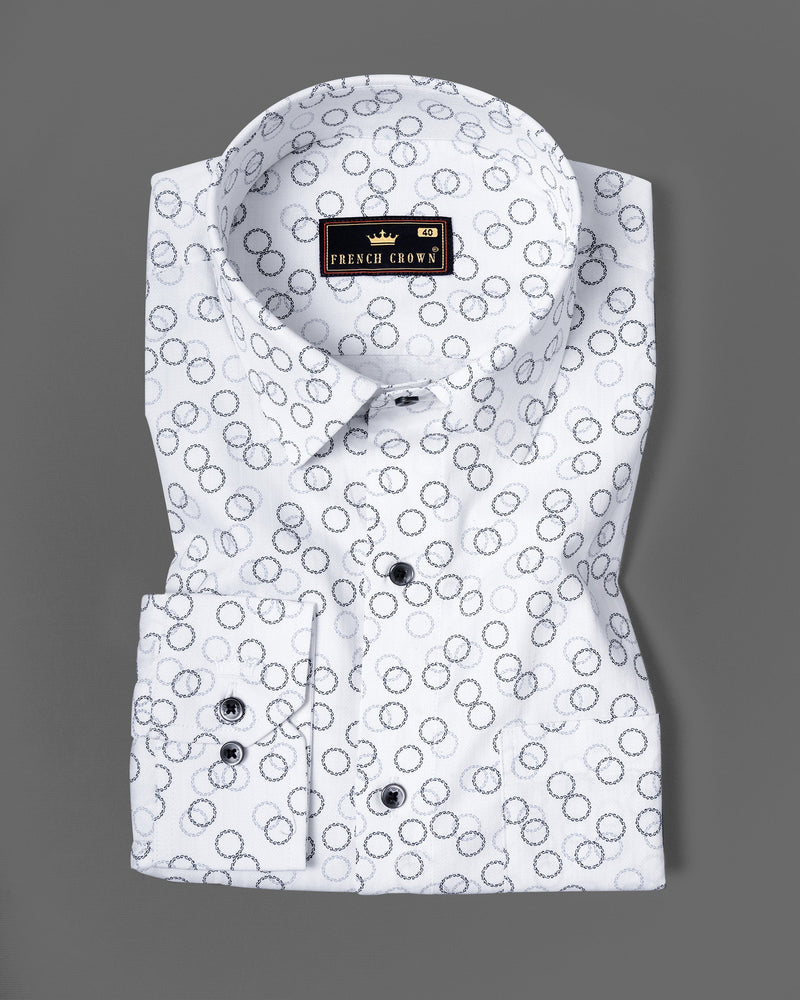 Bright White Circles Printed Dobby Textured Premium Giza Cotton Shirt 5552-BLK-38, 5552-BLK-H-38, 5552-BLK-39, 5552-BLK-H-39, 5552-BLK-40, 5552-BLK-H-40, 5552-BLK-42, 5552-BLK-H-42, 5552-BLK-44, 5552-BLK-H-44, 5552-BLK-46, 5552-BLK-H-46, 5552-BLK-48, 5552-BLK-H-48, 5552-BLK-50, 5552-BLK-H-50, 5552-BLK-52, 5552-BLK-H-52