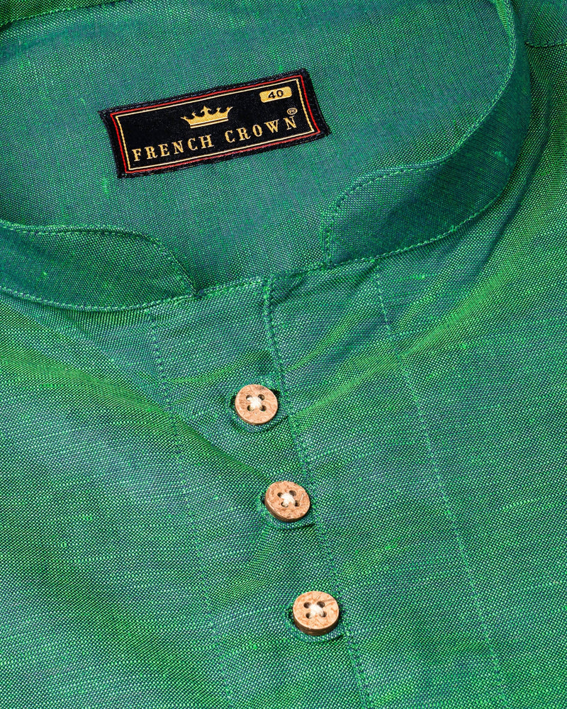 Emerald Green Luxurious Linen Kurta Shirt 5553-KS-38, 5553-KS-H-38, 5553-KS-39, 5553-KS-H-39, 5553-KS-40, 5553-KS-H-40, 5553-KS-42, 5553-KS-H-42, 5553-KS-44, 5553-KS-H-44, 5553-KS-46, 5553-KS-H-46, 5553-KS-48, 5553-KS-H-48, 5553-KS-50, 5553-KS-H-50, 5553-KS-52, 5553-KS-H-52