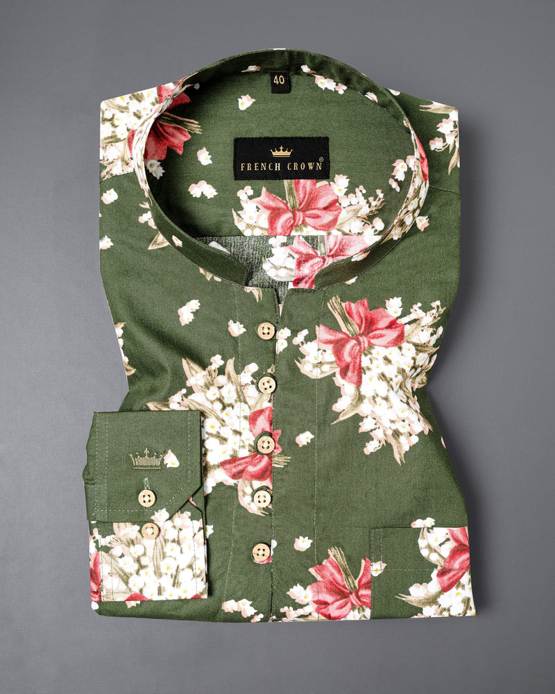 Finch Green Floral Printed Premium Cotton Kurta Shirt 5582-KS-38, 5582-KS-H-38, 5582-KS-39, 5582-KS-H-39, 5582-KS-40, 5582-KS-H-40, 5582-KS-42, 5582-KS-H-42, 5582-KS-44, 5582-KS-H-44, 5582-KS-46, 5582-KS-H-46, 5582-KS-48, 5582-KS-H-48, 5582-KS-50, 5582-KS-H-50, 5582-KS-52, 5582-KS-H-52