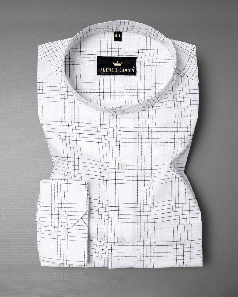 Bright White Checkered Luxurious Linen Shirt 5586-M-38, 5586-M-H-38, 5586-M-39, 5586-M-H-39, 5586-M-40, 5586-M-H-40, 5586-M-42, 5586-M-H-42, 5586-M-44, 5586-M-H-44, 5586-M-46, 5586-M-H-46, 5586-M-48, 5586-M-H-48, 5586-M-50, 5586-M-H-50, 5586-M-52, 5586-M-H-52