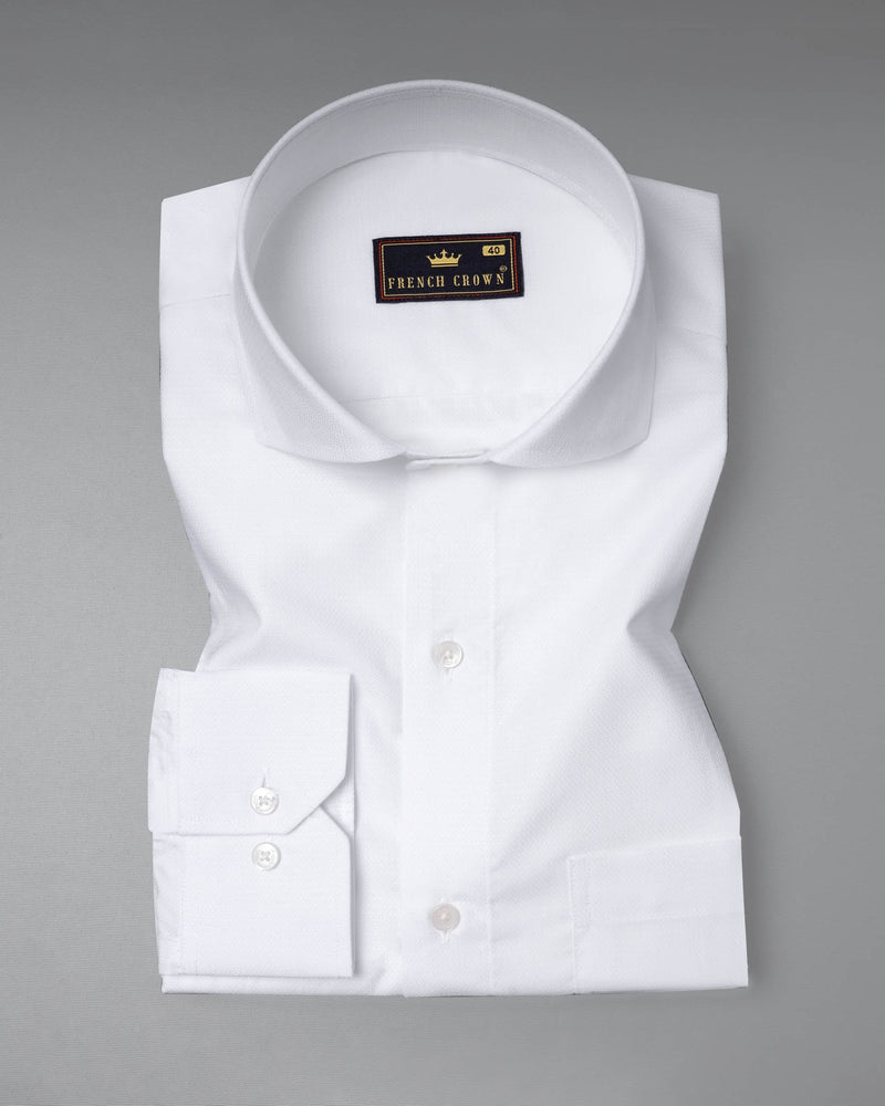 Solitude White Dobby Textured Premium Giza Cotton Shirt 5612-CA-38, 5612-CA-H-38, 5612-CA-39, 5612-CA-H-39, 5612-CA-40, 5612-CA-H-40, 5612-CA-42, 5612-CA-H-42, 5612-CA-44, 5612-CA-H-44, 5612-CA-46, 5612-CA-H-46, 5612-CA-48, 5612-CA-H-48, 5612-CA-50, 5612-CA-H-50, 5612-CA-52, 5612-CA-H-52