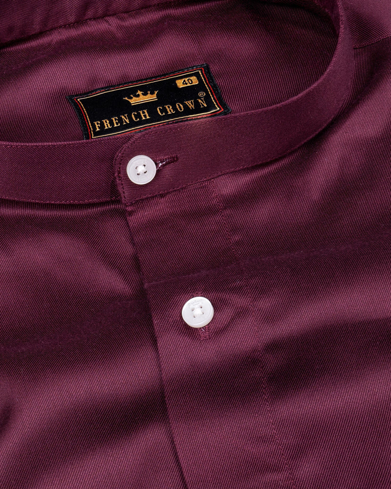 Burgundy Mandarin Collar Tencel Shirt 5625-M-38, 5625-M-H-38, 5625-M-39, 5625-M-H-39, 5625-M-40, 5625-M-H-40, 5625-M-42, 5625-M-H-42, 5625-M-44, 5625-M-H-44, 5625-M-46, 5625-M-H-46, 5625-M-48, 5625-M-H-48, 5625-M-50, 5625-M-H-50, 5625-M-52, 5625-M-H-52