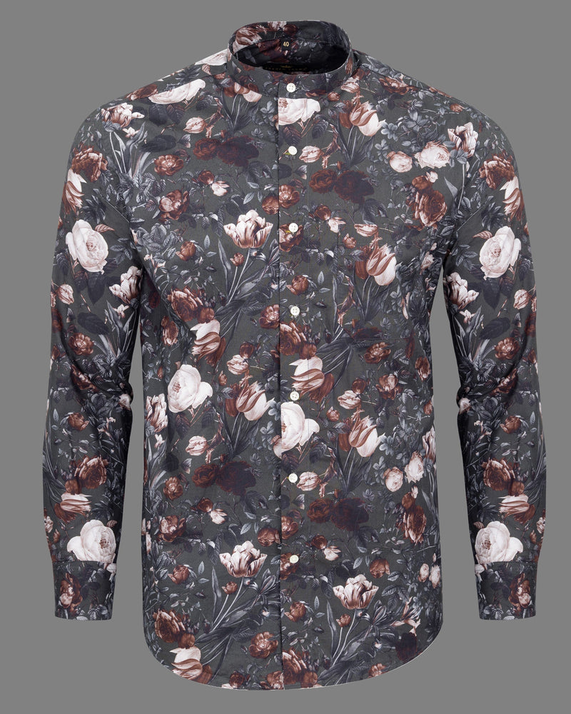 Masala Grey Floral Printed Premium Cotton Shirt 5645-M-38, 5645-M-H-38, 5645-M-39, 5645-M-H-39, 5645-M-40, 5645-M-H-40, 5645-M-42, 5645-M-H-42, 5645-M-44, 5645-M-H-44, 5645-M-46, 5645-M-H-46, 5645-M-48, 5645-M-H-48, 5645-M-50, 5645-M-H-50, 5645-M-52, 5645-M-H-52