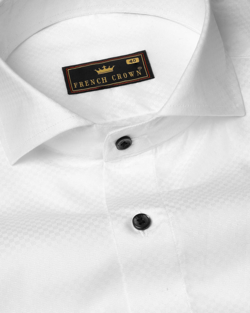 Bright White Dobby Textured Premium Giza Cotton Shirt 5653-CA-BLK-38, 5653-CA-BLK-H-38, 5653-CA-BLK-39, 5653-CA-BLK-H-39, 5653-CA-BLK-40, 5653-CA-BLK-H-40, 5653-CA-BLK-42, 5653-CA-BLK-H-42, 5653-CA-BLK-44, 5653-CA-BLK-H-44, 5653-CA-BLK-46, 5653-CA-BLK-H-46, 5653-CA-BLK-48, 5653-CA-BLK-H-48, 5653-CA-BLK-50, 5653-CA-BLK-H-50, 5653-CA-BLK-52, 5653-CA-BLK-H-52