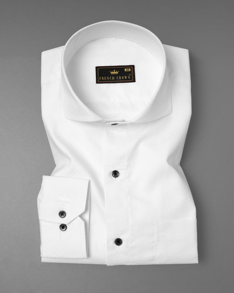 Bright White Dobby Textured Premium Giza Cotton Shirt 5653-CA-BLK-38, 5653-CA-BLK-H-38, 5653-CA-BLK-39, 5653-CA-BLK-H-39, 5653-CA-BLK-40, 5653-CA-BLK-H-40, 5653-CA-BLK-42, 5653-CA-BLK-H-42, 5653-CA-BLK-44, 5653-CA-BLK-H-44, 5653-CA-BLK-46, 5653-CA-BLK-H-46, 5653-CA-BLK-48, 5653-CA-BLK-H-48, 5653-CA-BLK-50, 5653-CA-BLK-H-50, 5653-CA-BLK-52, 5653-CA-BLK-H-52