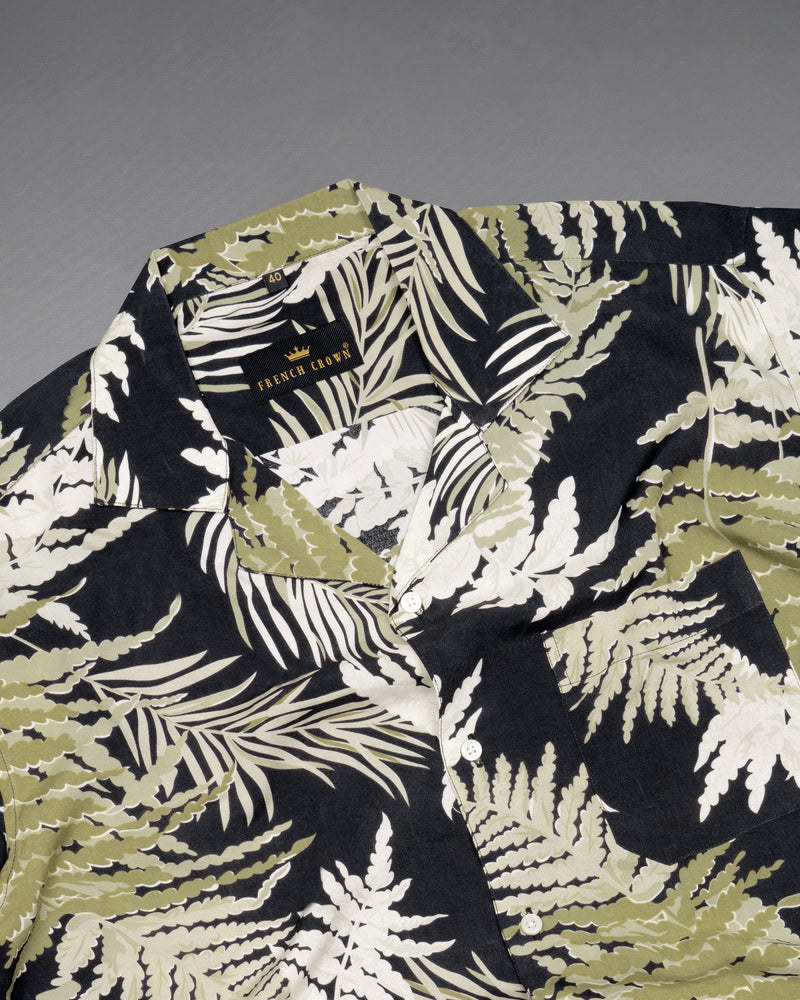 Jade Black Tropical Printed Premium Tencel Shirt 5669-CC-38, 5669-CC-H-38, 5669-CC-39, 5669-CC-H-39, 5669-CC-40, 5669-CC-H-40, 5669-CC-42, 5669-CC-H-42, 5669-CC-44, 5669-CC-H-44, 5669-CC-46, 5669-CC-H-46, 5669-CC-48, 5669-CC-H-48, 5669-CC-50, 5669-CC-H-50, 5669-CC-52, 5669-CC-H-52