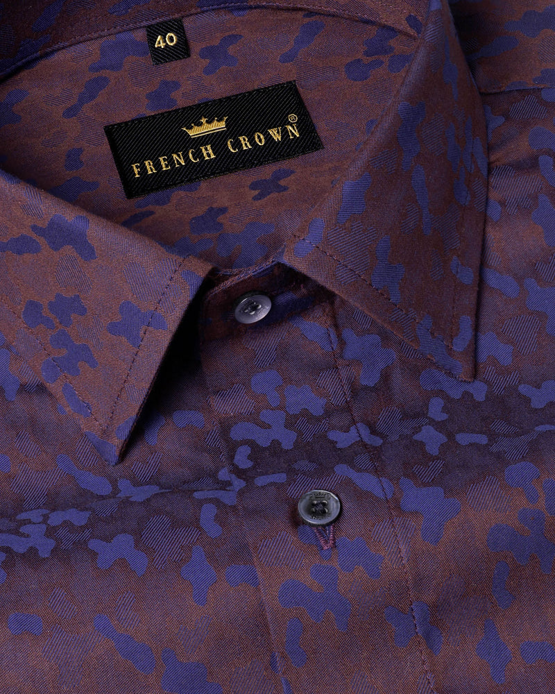 Tawny Port Brown with East Bay Blue Camo Jacquard Textured Premium Giza Cotton Shirt 5688-BLE-38, 5688-BLE-H-38, 5688-BLE-39, 5688-BLE-H-39, 5688-BLE-40, 5688-BLE-H-40, 5688-BLE-42, 5688-BLE-H-42, 5688-BLE-44, 5688-BLE-H-44, 5688-BLE-46, 5688-BLE-H-46, 5688-BLE-48, 5688-BLE-H-48, 5688-BLE-50, 5688-BLE-H-50, 5688-BLE-52, 5688-BLE-H-52