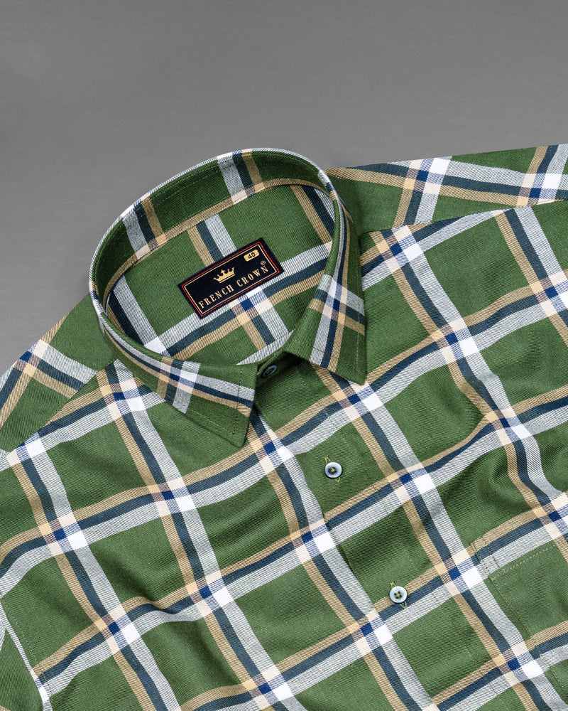 Glade Green Twill Plaid Premium Cotton Shirt 5704-GR-38, 5704-GR-H-38, 5704-GR-39, 5704-GR-H-39, 5704-GR-40, 5704-GR-H-40, 5704-GR-42, 5704-GR-H-42, 5704-GR-44, 5704-GR-H-44, 5704-GR-46, 5704-GR-H-46, 5704-GR-48, 5704-GR-H-48, 5704-GR-50, 5704-GR-H-50, 5704-GR-52, 5704-GR-H-52