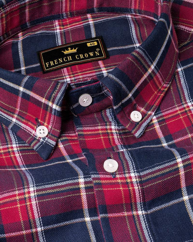 Shiraz Red and Big Stone Blue Plaid Herringbone Premium Cotton Shirt 5715-BD-38, 5715-BD-H-38, 5715-BD-39, 5715-BD-H-39, 5715-BD-40, 5715-BD-H-40, 5715-BD-42, 5715-BD-H-42, 5715-BD-44, 5715-BD-H-44, 5715-BD-46, 5715-BD-H-46, 5715-BD-48, 5715-BD-H-48, 5715-BD-50, 5715-BD-H-50, 5715-BD-52, 5715-BD-H-52