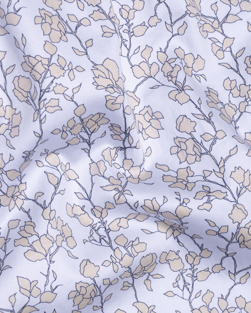 Wistful Blue Leaves Printed Super Soft Premium Cotton Shirt 5776-38, 5776-H-38, 5776-39, 5776-H-39, 5776-40, 5776-H-40, 5776-42, 5776-H-42, 5776-44, 5776-H-44, 5776-46, 5776-H-46, 5776-48, 5776-H-48, 5776-50, 5776-H-50, 5776-52, 5776-H-52