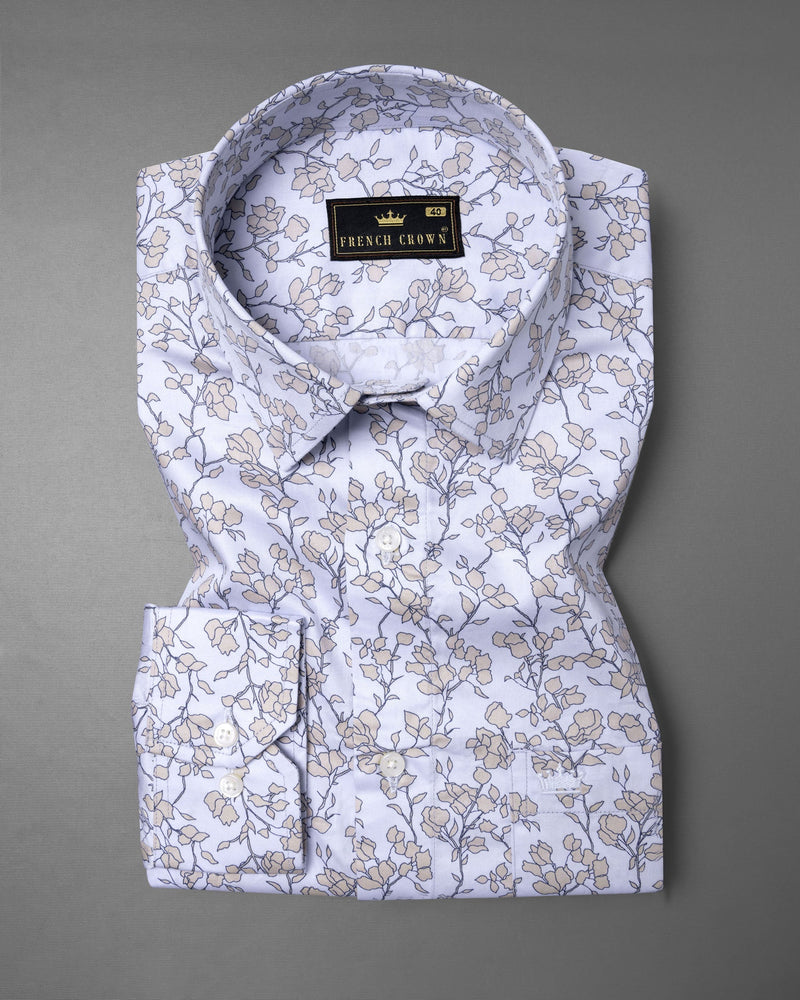 Wistful Blue Leaves Printed Super Soft Premium Cotton Shirt 5776-38, 5776-H-38, 5776-39, 5776-H-39, 5776-40, 5776-H-40, 5776-42, 5776-H-42, 5776-44, 5776-H-44, 5776-46, 5776-H-46, 5776-48, 5776-H-48, 5776-50, 5776-H-50, 5776-52, 5776-H-52