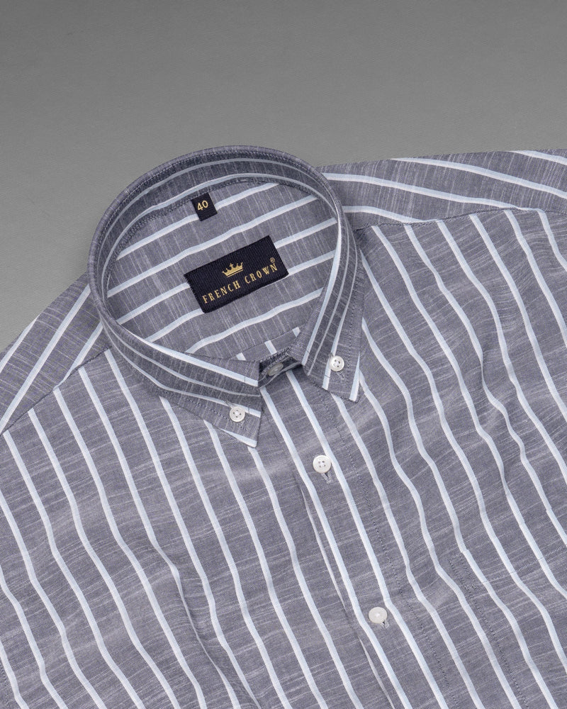 Storm Gray and Mystic Blue Striped Cotton-Linen Shirt 5777-BD-38, 5777-BD-H-38, 5777-BD-39, 5777-BD-H-39, 5777-BD-40, 5777-BD-H-40, 5777-BD-42, 5777-BD-H-42, 5777-BD-44, 5777-BD-H-44, 5777-BD-46, 5777-BD-H-46, 5777-BD-48, 5777-BD-H-48, 5777-BD-50, 5777-BD-H-50, 5777-BD-52, 5777-BD-H-52