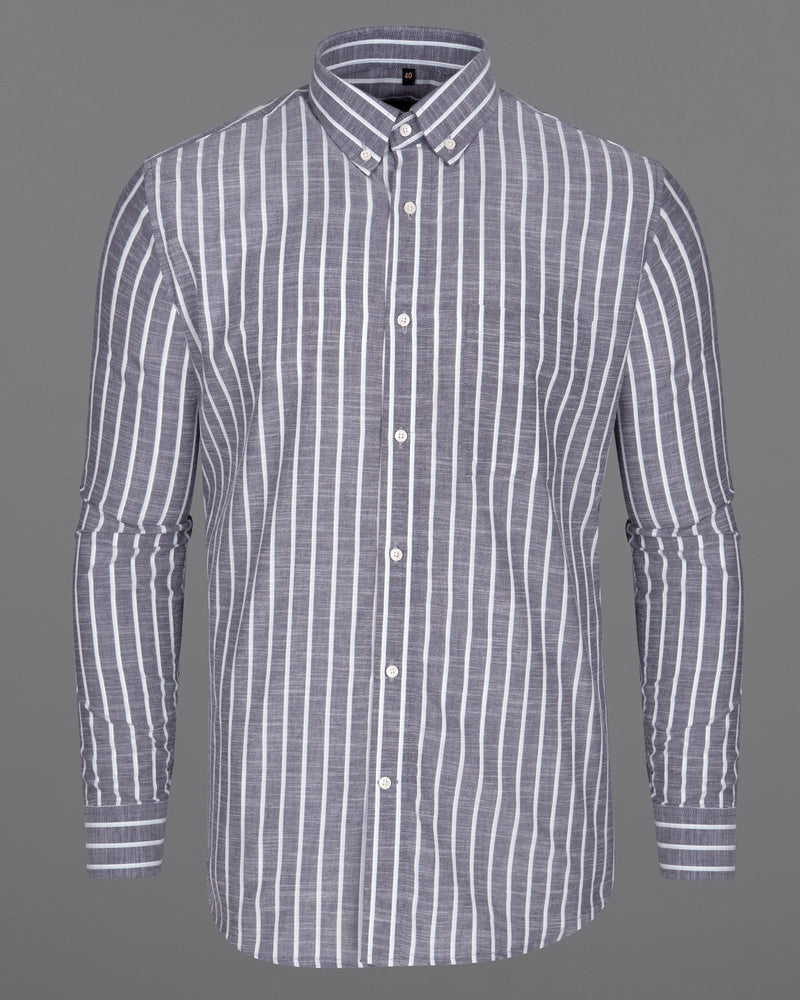 Storm Gray and Mystic Blue Striped Cotton-Linen Shirt 5777-BD-38, 5777-BD-H-38, 5777-BD-39, 5777-BD-H-39, 5777-BD-40, 5777-BD-H-40, 5777-BD-42, 5777-BD-H-42, 5777-BD-44, 5777-BD-H-44, 5777-BD-46, 5777-BD-H-46, 5777-BD-48, 5777-BD-H-48, 5777-BD-50, 5777-BD-H-50, 5777-BD-52, 5777-BD-H-52