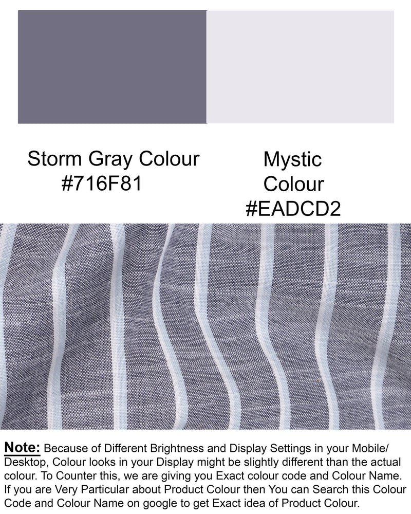 Storm Gray and Mystic Blue Striped Cotton-Linen Shirt 5777-BD-38, 5777-BD-H-38, 5777-BD-39, 5777-BD-H-39, 5777-BD-40, 5777-BD-H-40, 5777-BD-42, 5777-BD-H-42, 5777-BD-44, 5777-BD-H-44, 5777-BD-46, 5777-BD-H-46, 5777-BD-48, 5777-BD-H-48, 5777-BD-50, 5777-BD-H-50, 5777-BD-52, 5777-BD-H-52