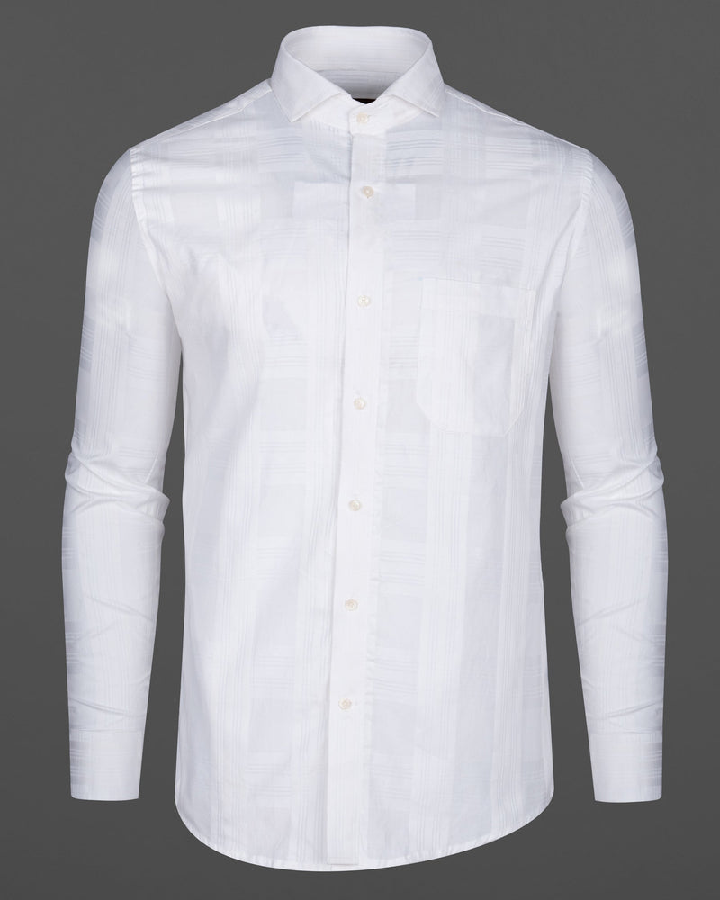 Bright White Plaid Dobby Textured Premium Cotton Shirt 5782-CA-38, 5782-CA-H-38, 5782-CA-39, 5782-CA-H-39, 5782-CA-40, 5782-CA-H-40, 5782-CA-42, 5782-CA-H-42, 5782-CA-44, 5782-CA-H-44, 5782-CA-46, 5782-CA-H-46, 5782-CA-48, 5782-CA-H-48, 5782-CA-50, 5782-CA-H-50, 5782-CA-52, 5782-CA-H-52