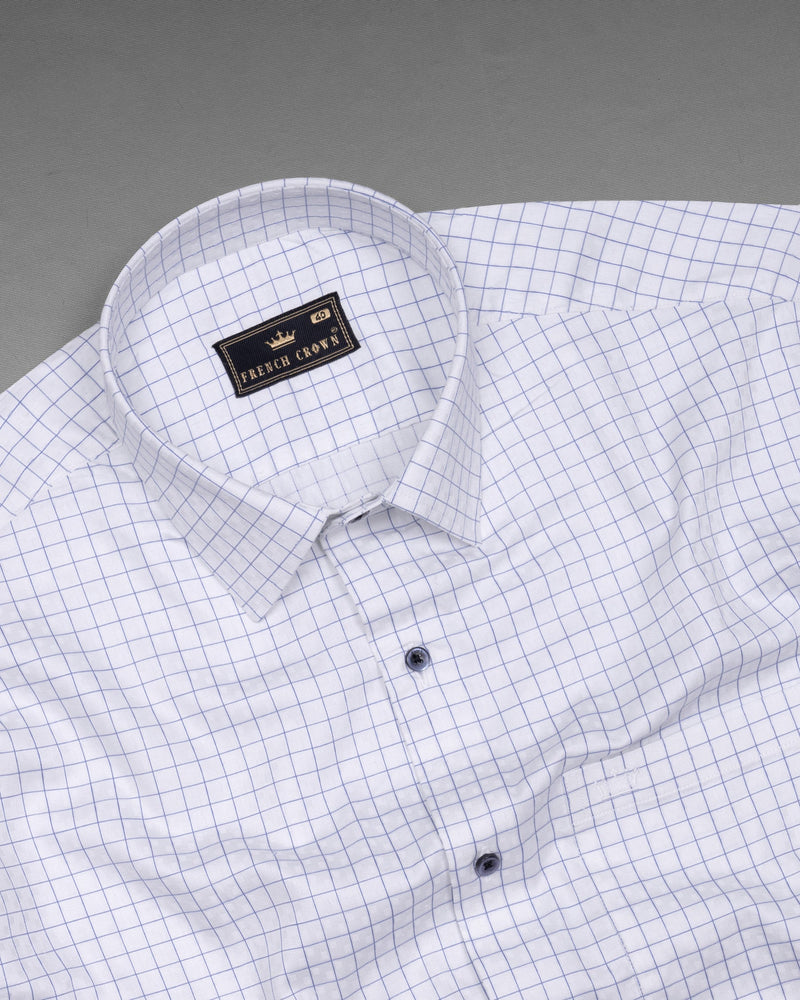 Bright White with Scampi Blue windowpane Dobby textured Premium Giza Cotton shirt 5790-BLE-38, 5790-BLE-H-38, 5790-BLE-39, 5790-BLE-H-39, 5790-BLE-40, 5790-BLE-H-40, 5790-BLE-42, 5790-BLE-H-42, 5790-BLE-44, 5790-BLE-H-44, 5790-BLE-46, 5790-BLE-H-46, 5790-BLE-48, 5790-BLE-H-48, 5790-BLE-50, 5790-BLE-H-50, 5790-BLE-52, 5790-BLE-H-52