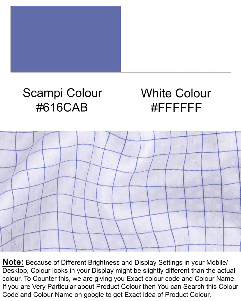 Bright White with Scampi Blue windowpane Dobby textured Premium Giza Cotton shirt 5790-BLE-38, 5790-BLE-H-38, 5790-BLE-39, 5790-BLE-H-39, 5790-BLE-40, 5790-BLE-H-40, 5790-BLE-42, 5790-BLE-H-42, 5790-BLE-44, 5790-BLE-H-44, 5790-BLE-46, 5790-BLE-H-46, 5790-BLE-48, 5790-BLE-H-48, 5790-BLE-50, 5790-BLE-H-50, 5790-BLE-52, 5790-BLE-H-52
